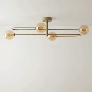 Spark lampa sufitowa 4xG9 beżowa bursztynowy K-5996