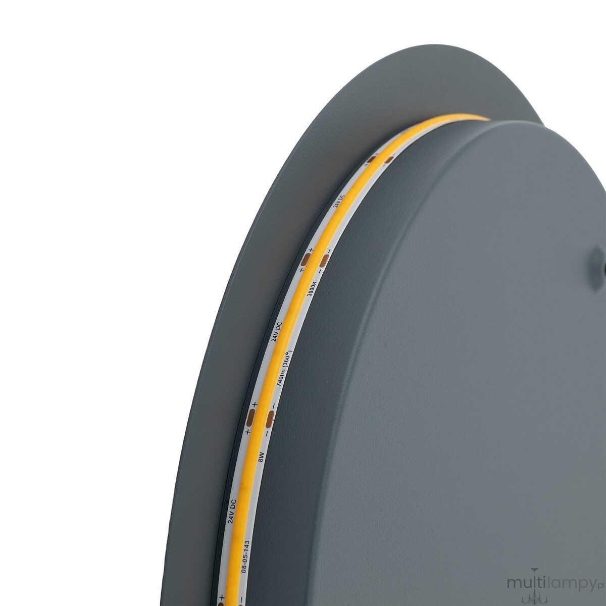 Ring L kinkiet LED 13W 3000K szary błękit 12664