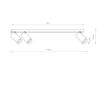 Mono lampa sufitowa (spot) 3xGU10 beżowa 12537