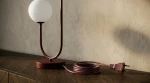 Balu lampka stołowa 2xG9 burgund biały K-6022