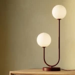 Balu lampka stołowa 2xG9 burgund biały K-6022