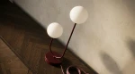 Balu lampka stołowa 2xG9 burgund biały K-6022