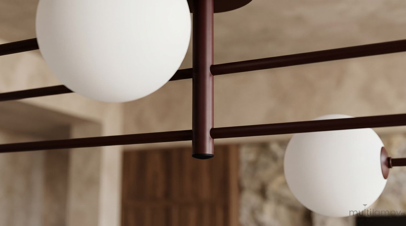 Balu lampa sufitowa 4xG9 burgund biały K-6021