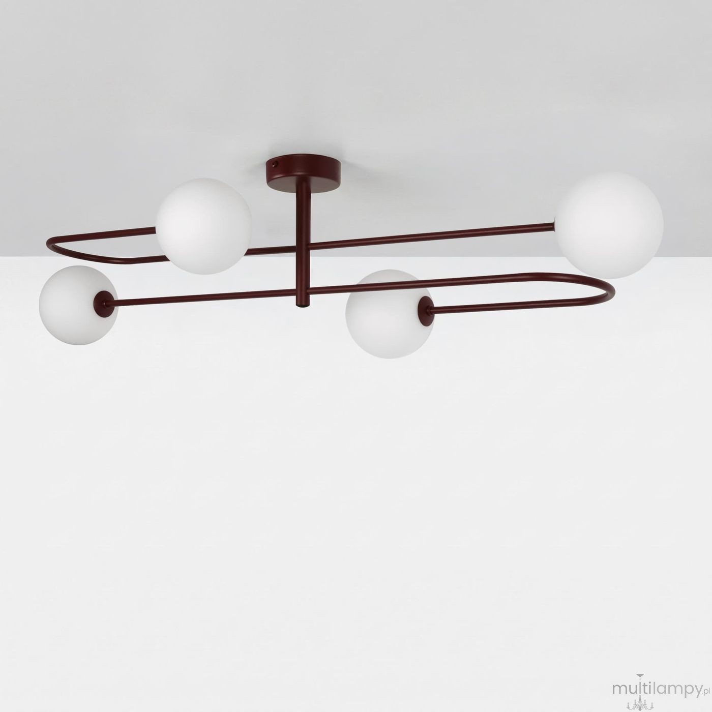 Balu lampa sufitowa 4xG9 burgund biały K-6021