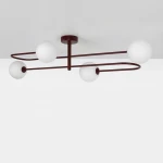 Balu lampa sufitowa 4xG9 burgund biały K-6021