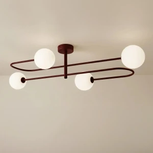 Balu lampa sufitowa 4xG9 burgund biały K-6021