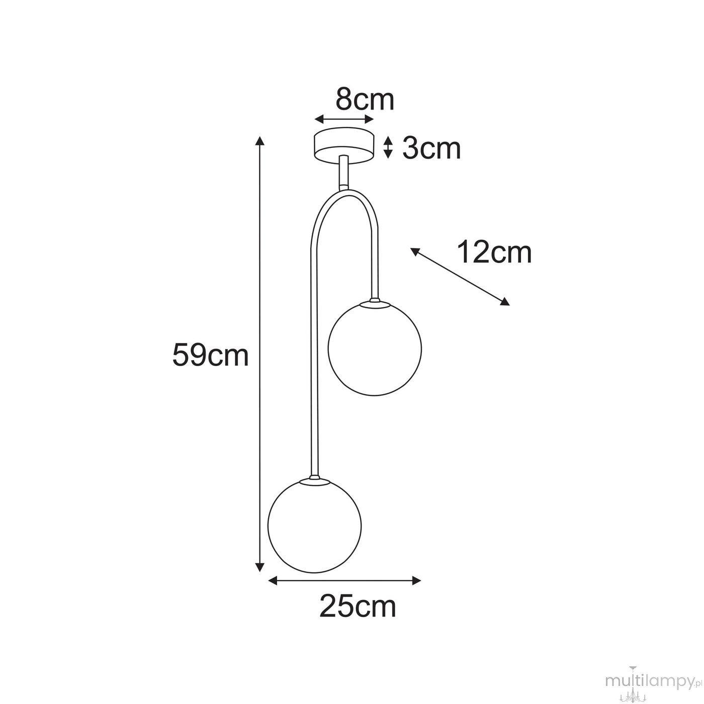 Balu lampa sufitowa 2xG9 burgund biały K-6020