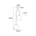 Balu lampa sufitowa 2xG9 burgund biały K-6020