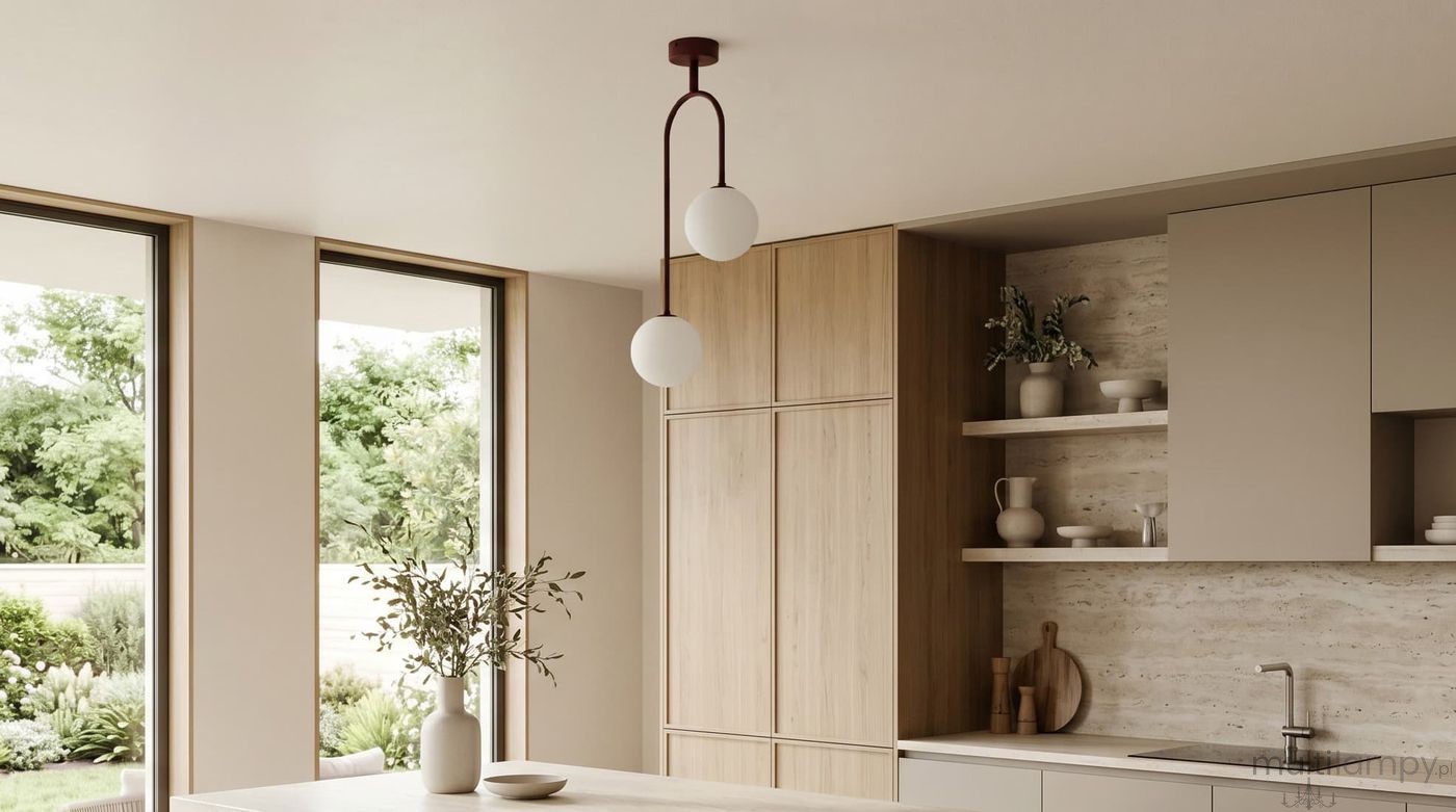 Balu lampa sufitowa 2xG9 burgund biały K-6020