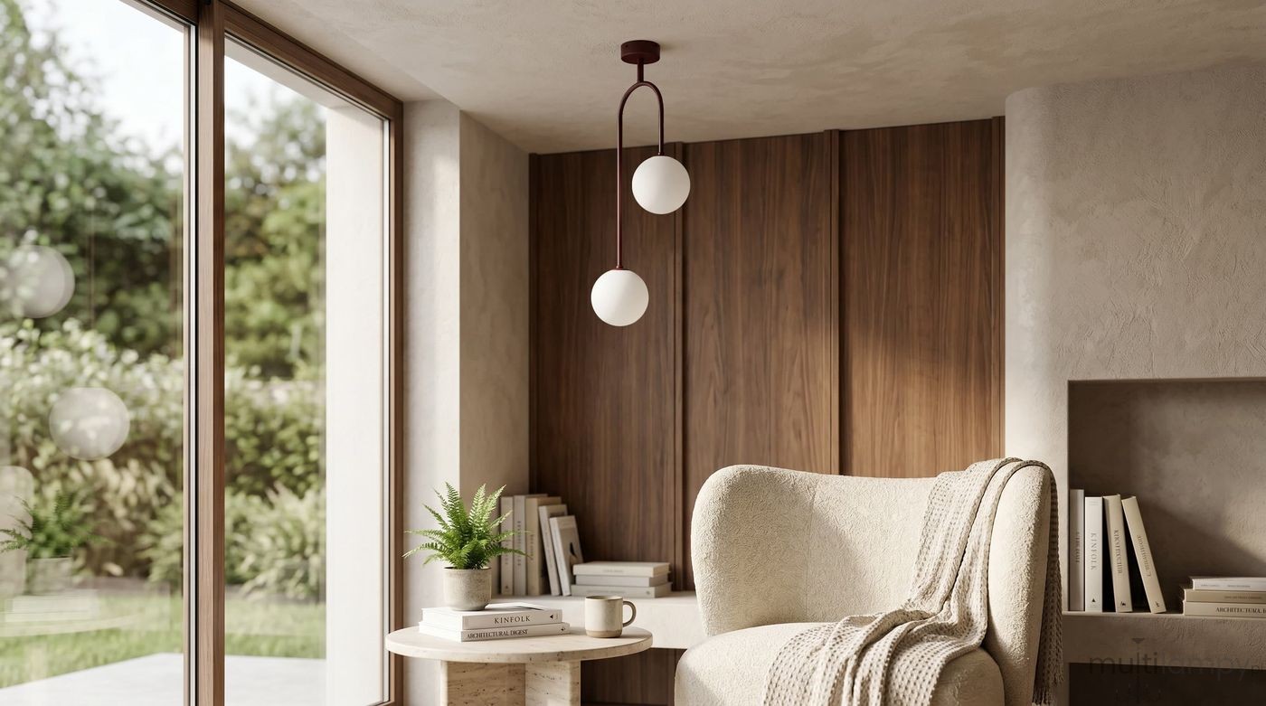 Balu lampa sufitowa 2xG9 burgund biały K-6020