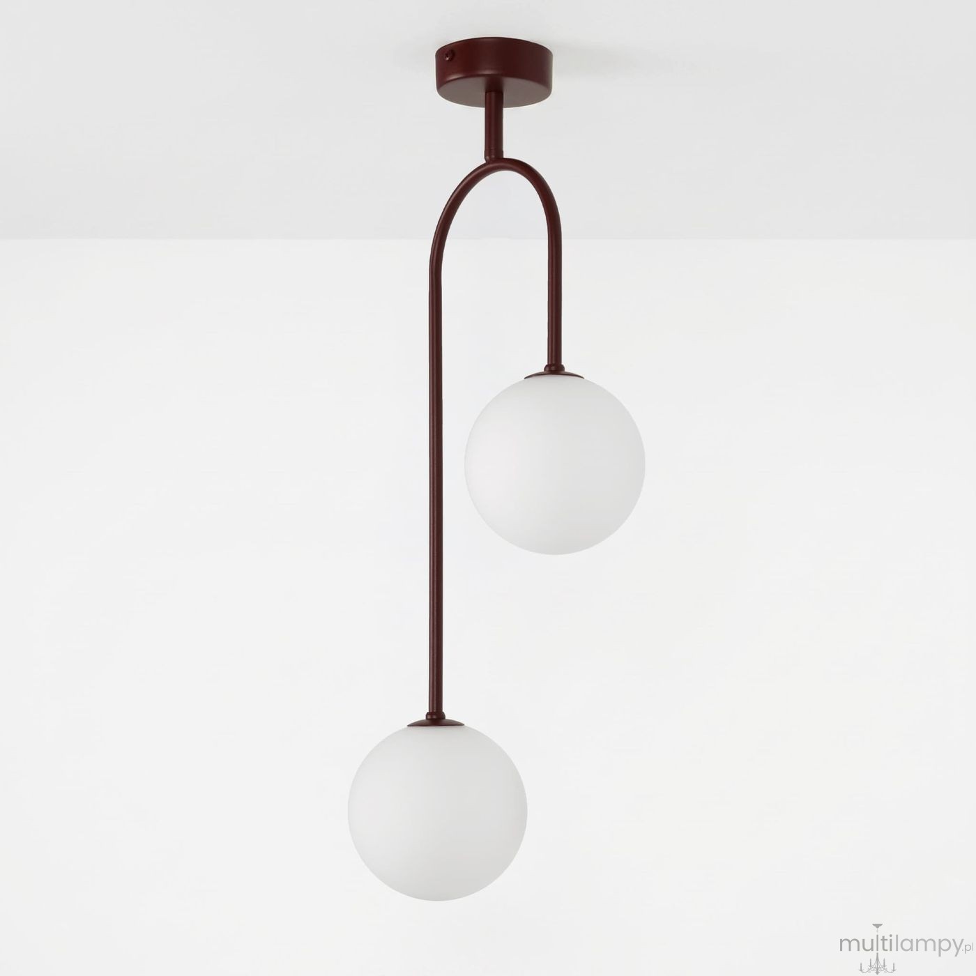 Balu lampa sufitowa 2xG9 burgund biały K-6020