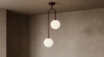 Balu lampa sufitowa 2xG9 burgund biały K-6020