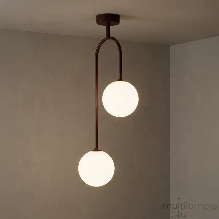 Balu lampa sufitowa 2xG9 burgund biały K-6020