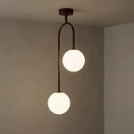 Balu lampa sufitowa 2xG9 burgund biały K-6020