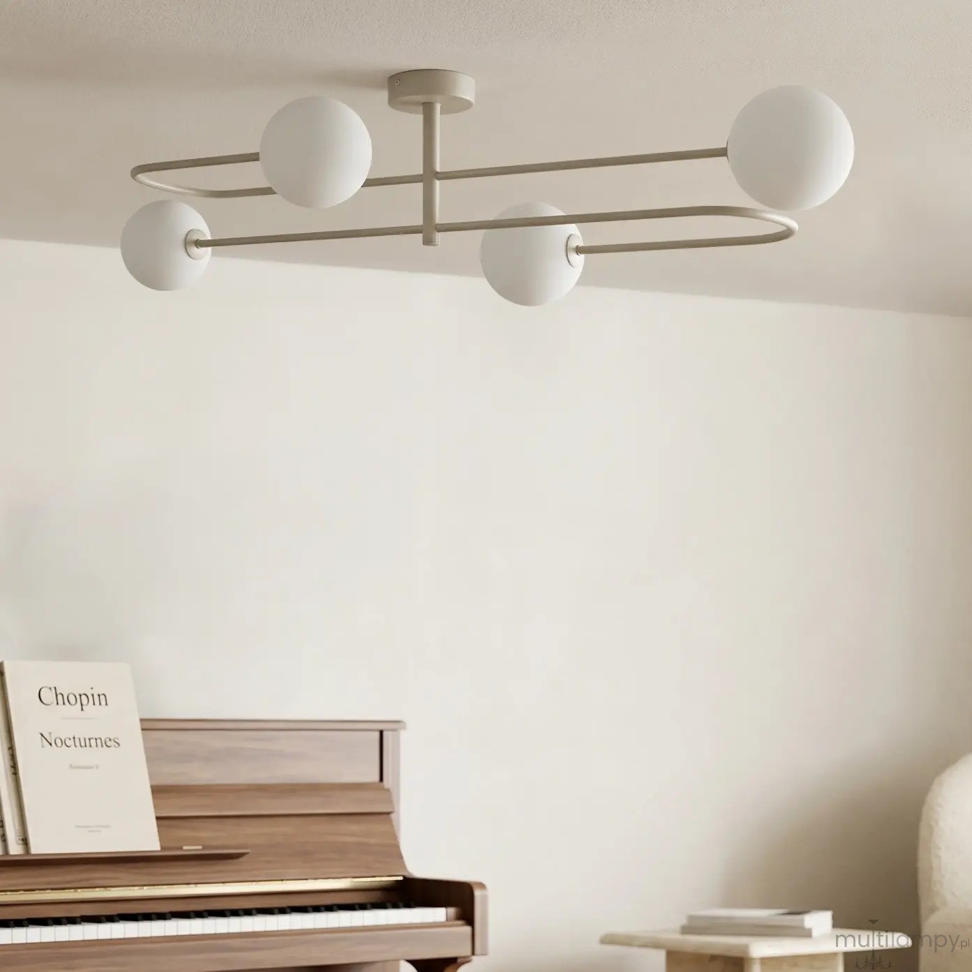 Pike lampa sufitowa 4xG9 kaszmir biały K-6026