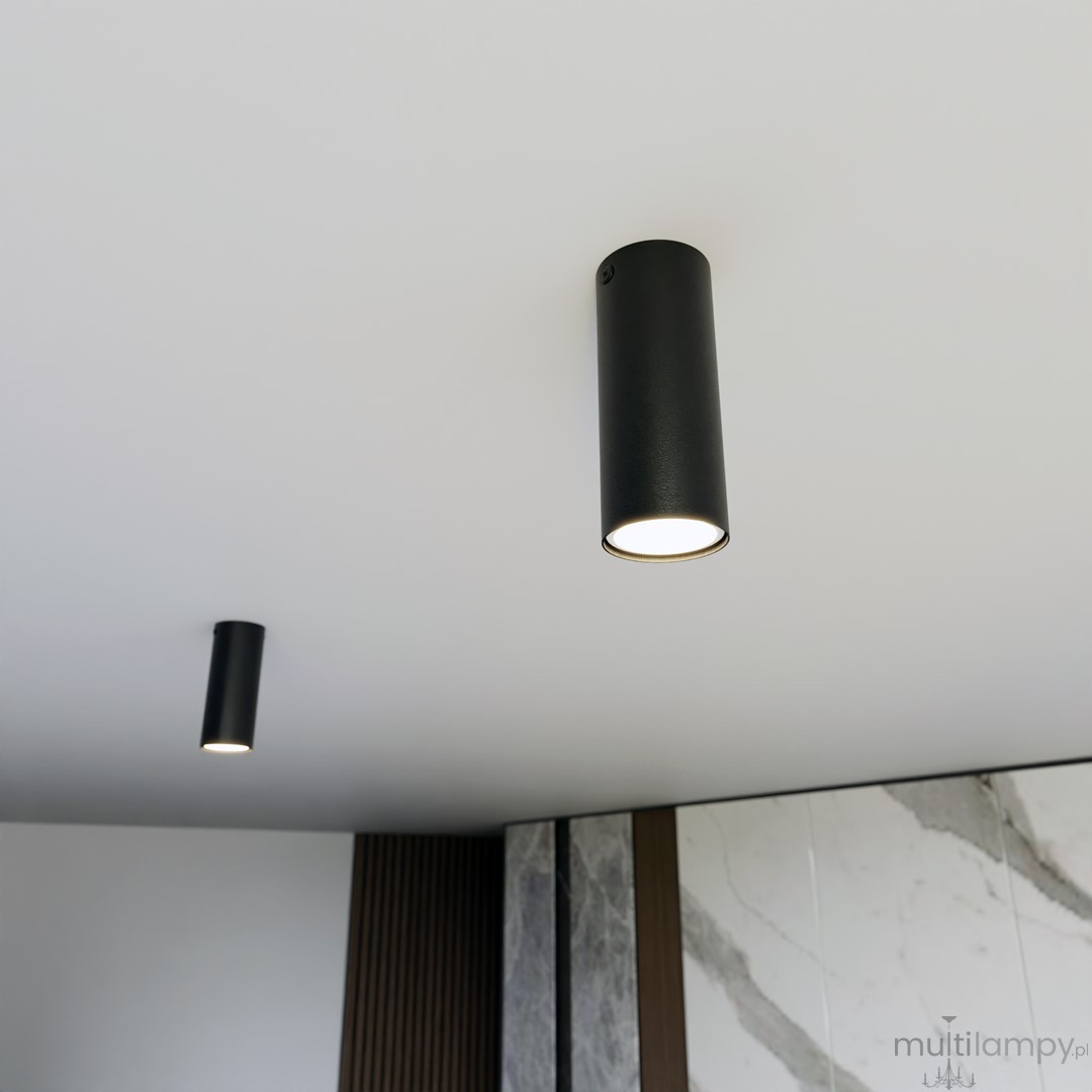 Tecno S lampa sufitowa 1xGU10 czarna 1316/1S