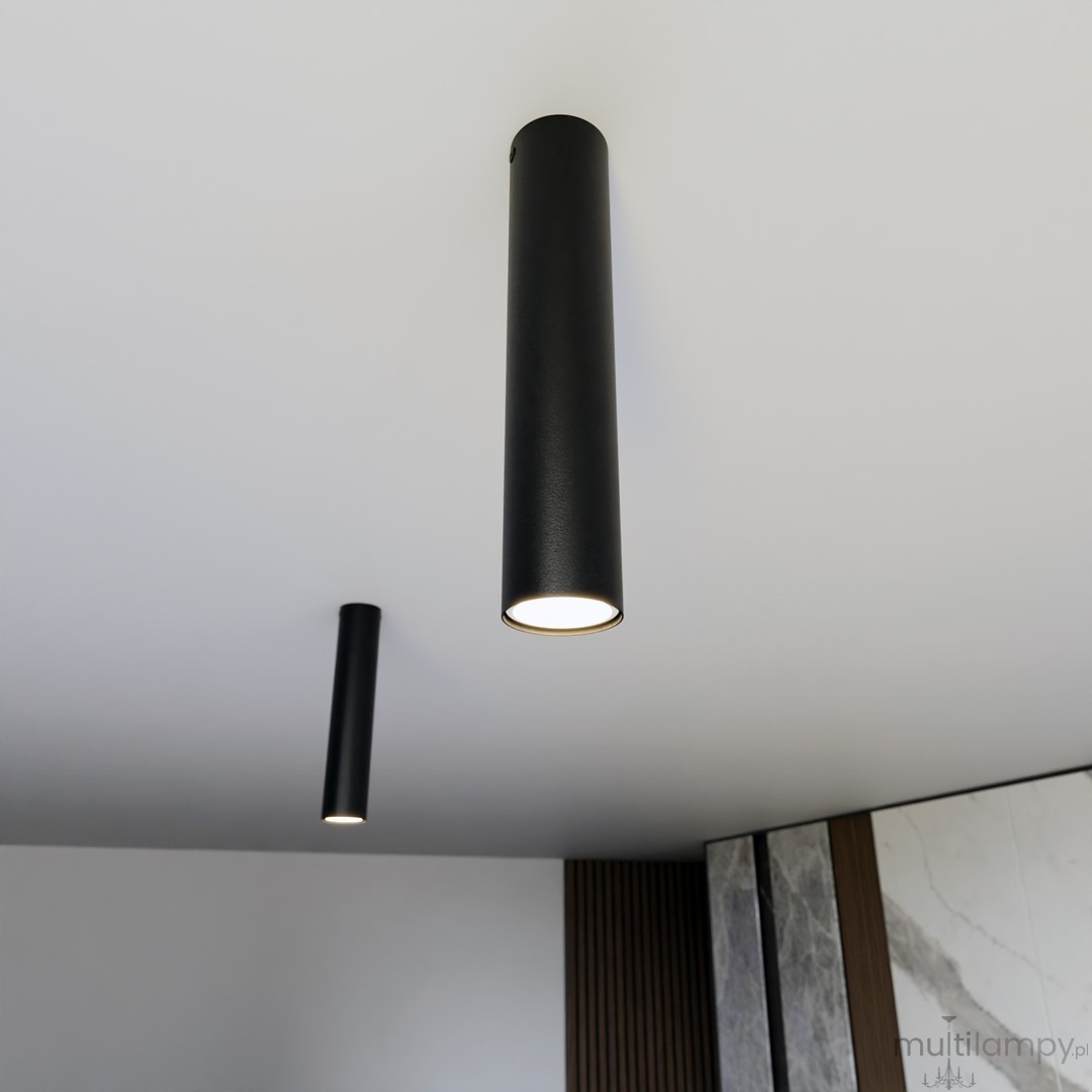 Tecno M lampa sufitowa 1xGU10 czarna 1316/1M