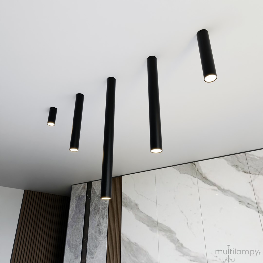 Tecno M lampa sufitowa 1xGU10 czarna 1316/1M