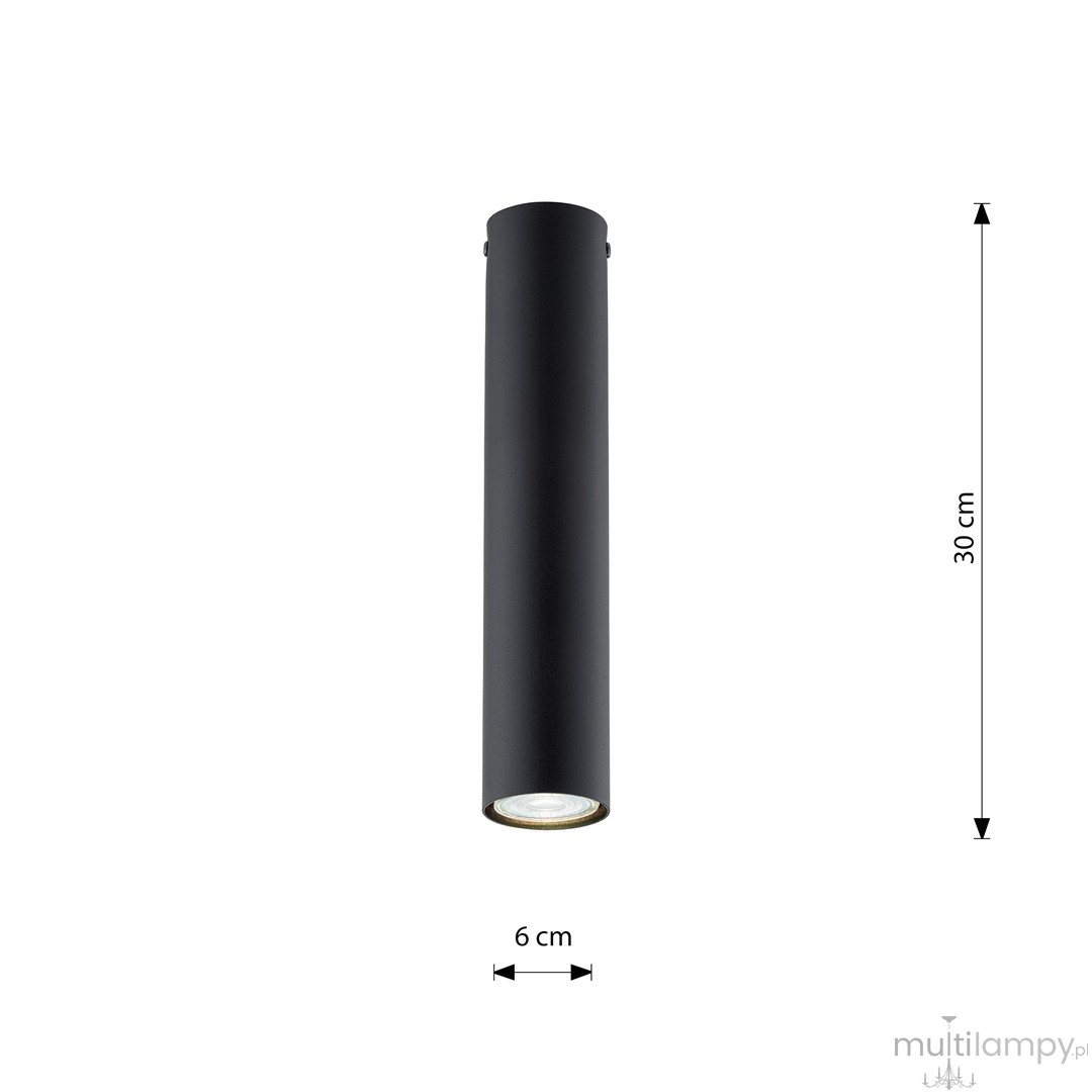 Tecno M lampa sufitowa 1xGU10 czarna 1316/1M