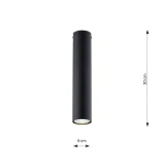 Tecno M lampa sufitowa 1xGU10 czarna 1316/1M