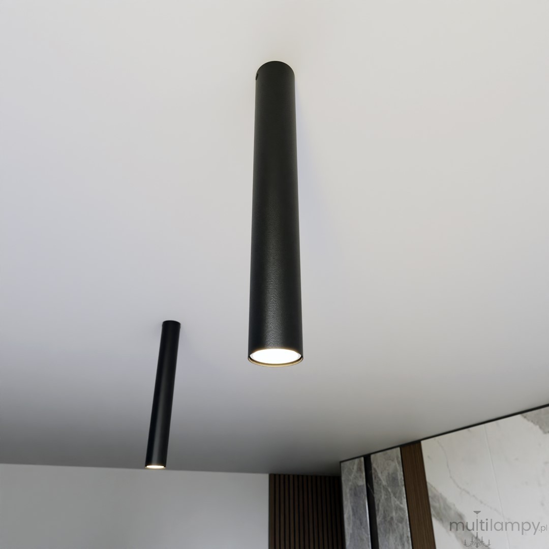 Tecno L lampa sufitowa 1xGU10 czarna 1316/1L