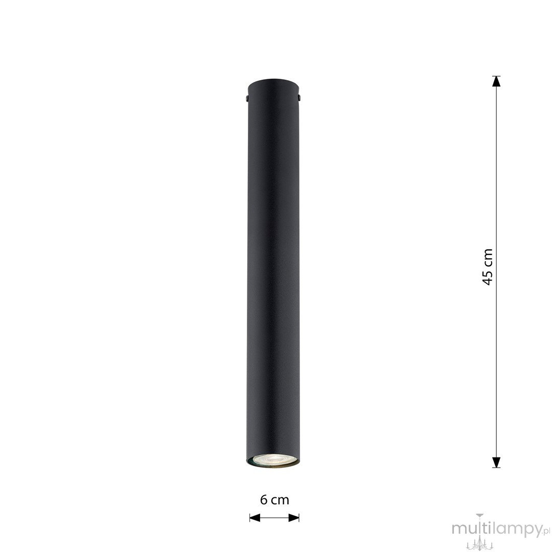 Tecno L lampa sufitowa 1xGU10 czarna 1316/1L