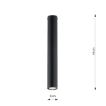 Tecno L lampa sufitowa 1xGU10 czarna 1316/1L