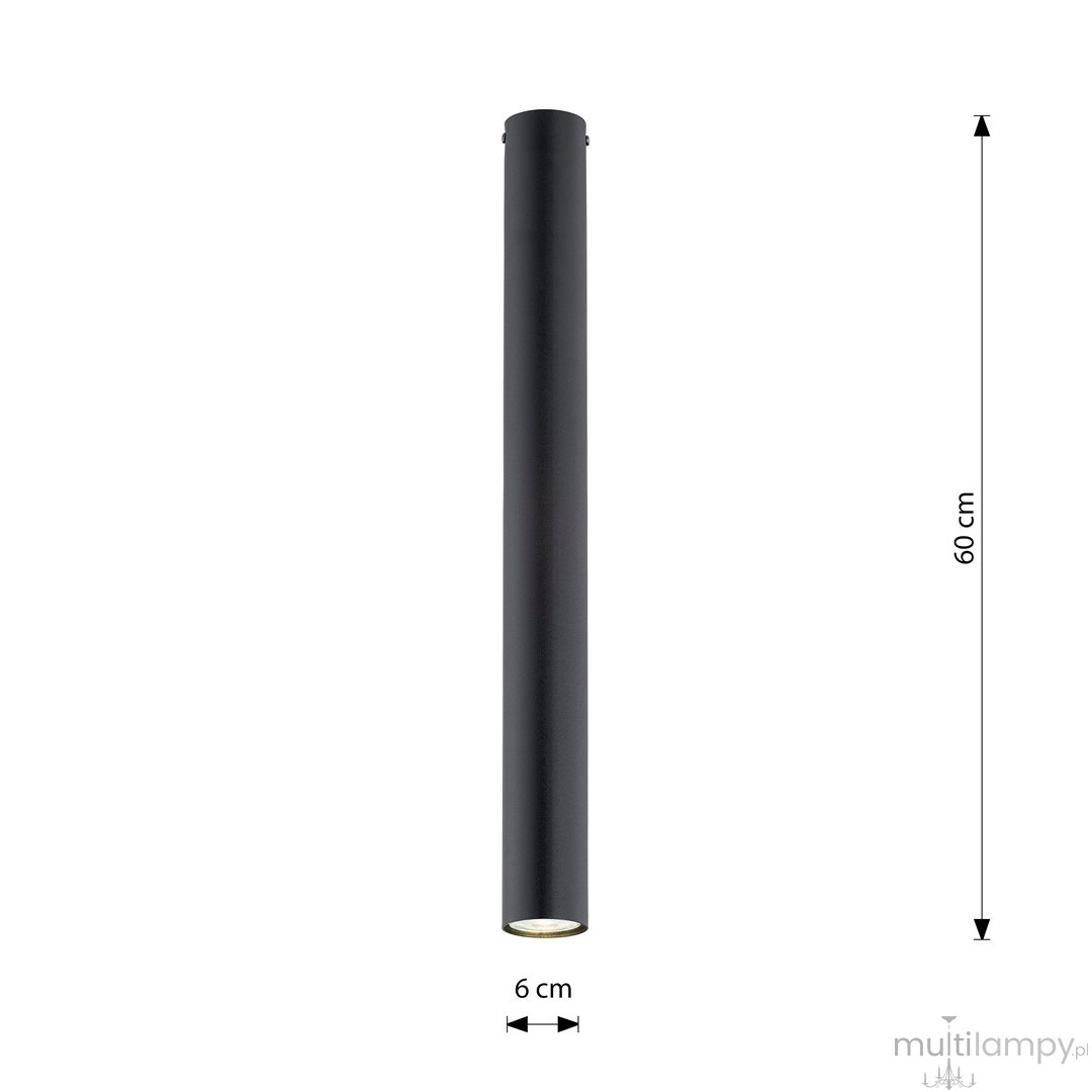 Tecno XL lampa sufitowa 1xGU10 czarna 1316/1XL