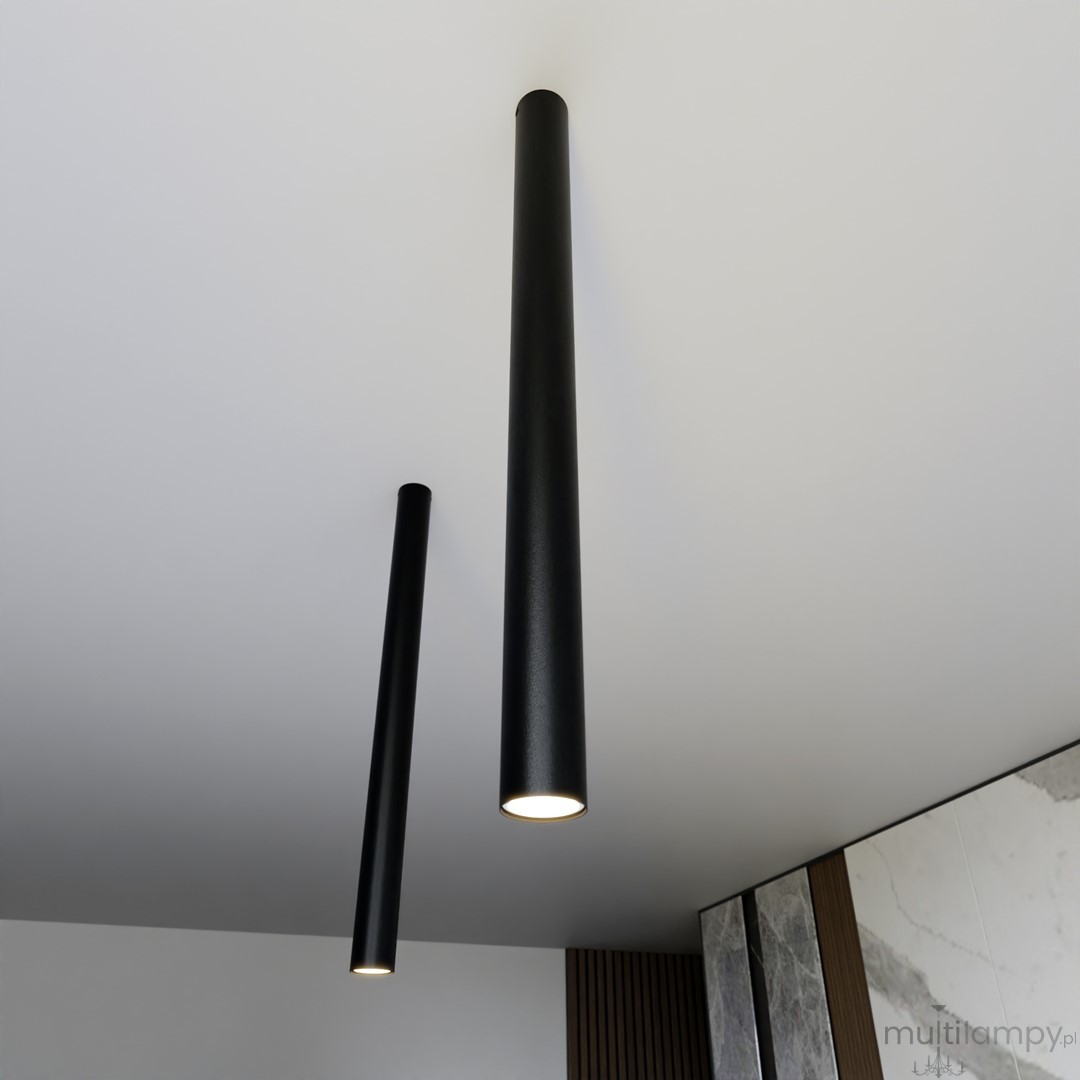 Tecno XXL lampa sufitowa 1xGU10 czarna 1316/1XXL