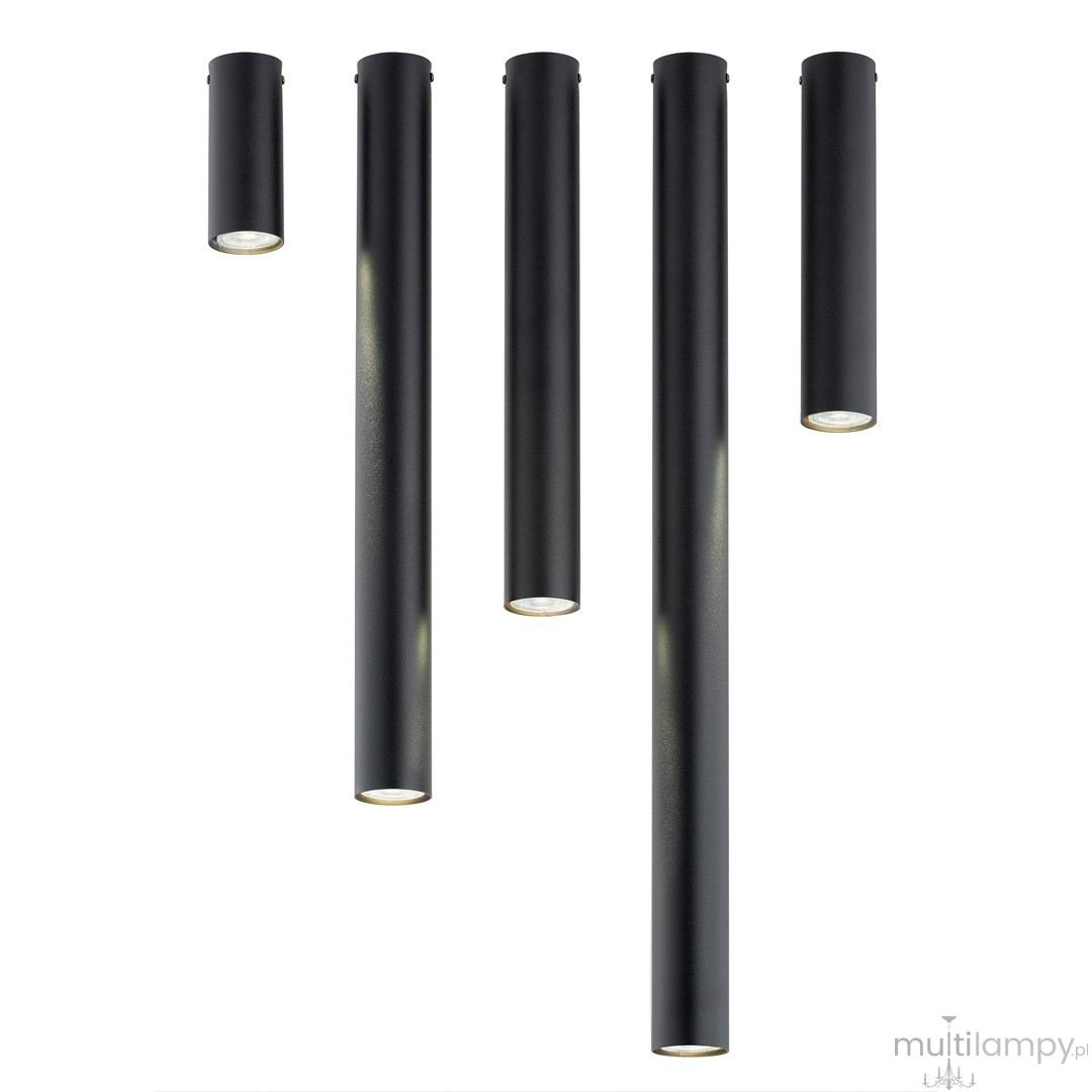 Tecno XXL lampa sufitowa 1xGU10 czarna 1316/1XXL