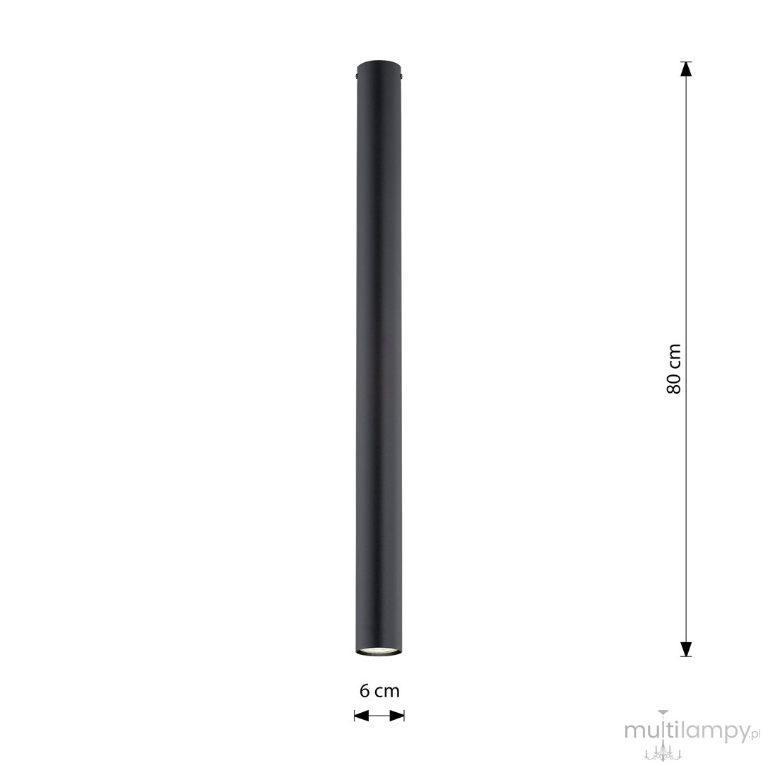 Tecno XXL lampa sufitowa 1xGU10 czarna 1316/1XXL