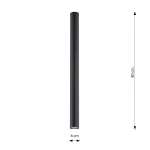 Tecno XXL lampa sufitowa 1xGU10 czarna 1316/1XXL