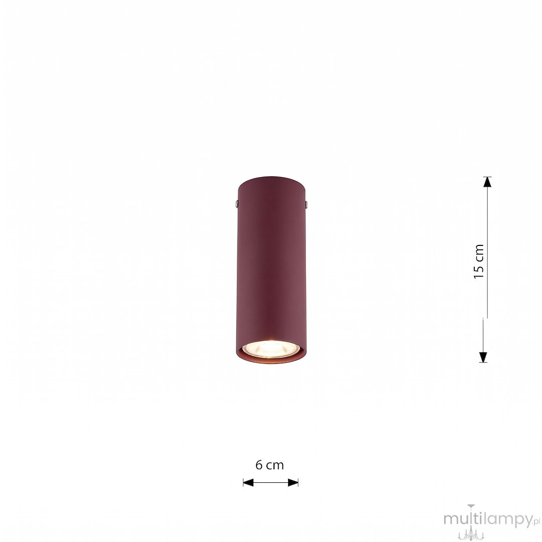 Tecno S lampa sufitowa 1xGU10 burgund 1818/1S