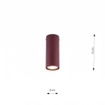 Tecno S lampa sufitowa 1xGU10 burgund 1818/1S