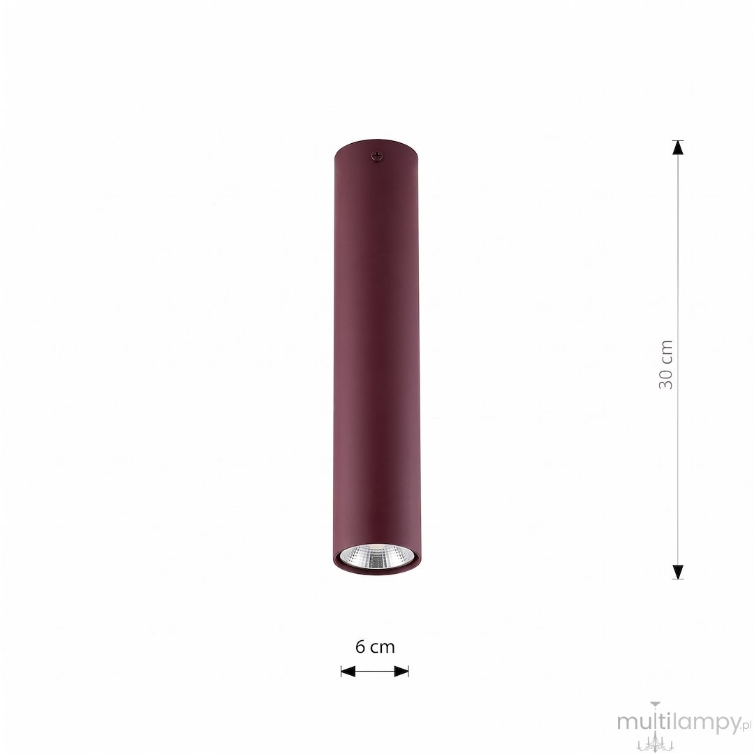 Tecno M lampa sufitowa 1xGU10 burgund 1818/1M