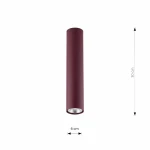 Tecno M lampa sufitowa 1xGU10 burgund 1818/1M