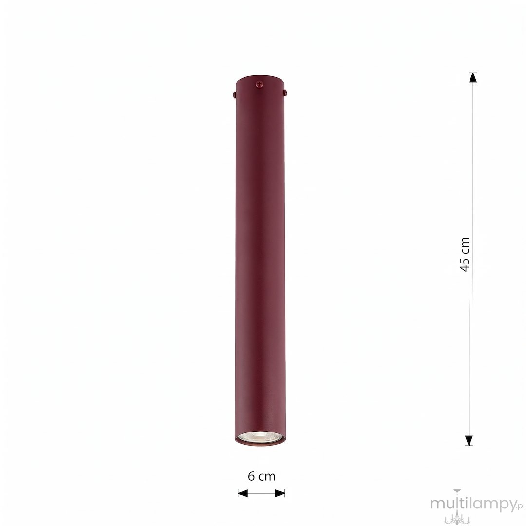 Tecno L lampa sufitowa 1xGU10 burgund 1818/1L