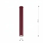 Tecno L lampa sufitowa 1xGU10 burgund 1818/1L