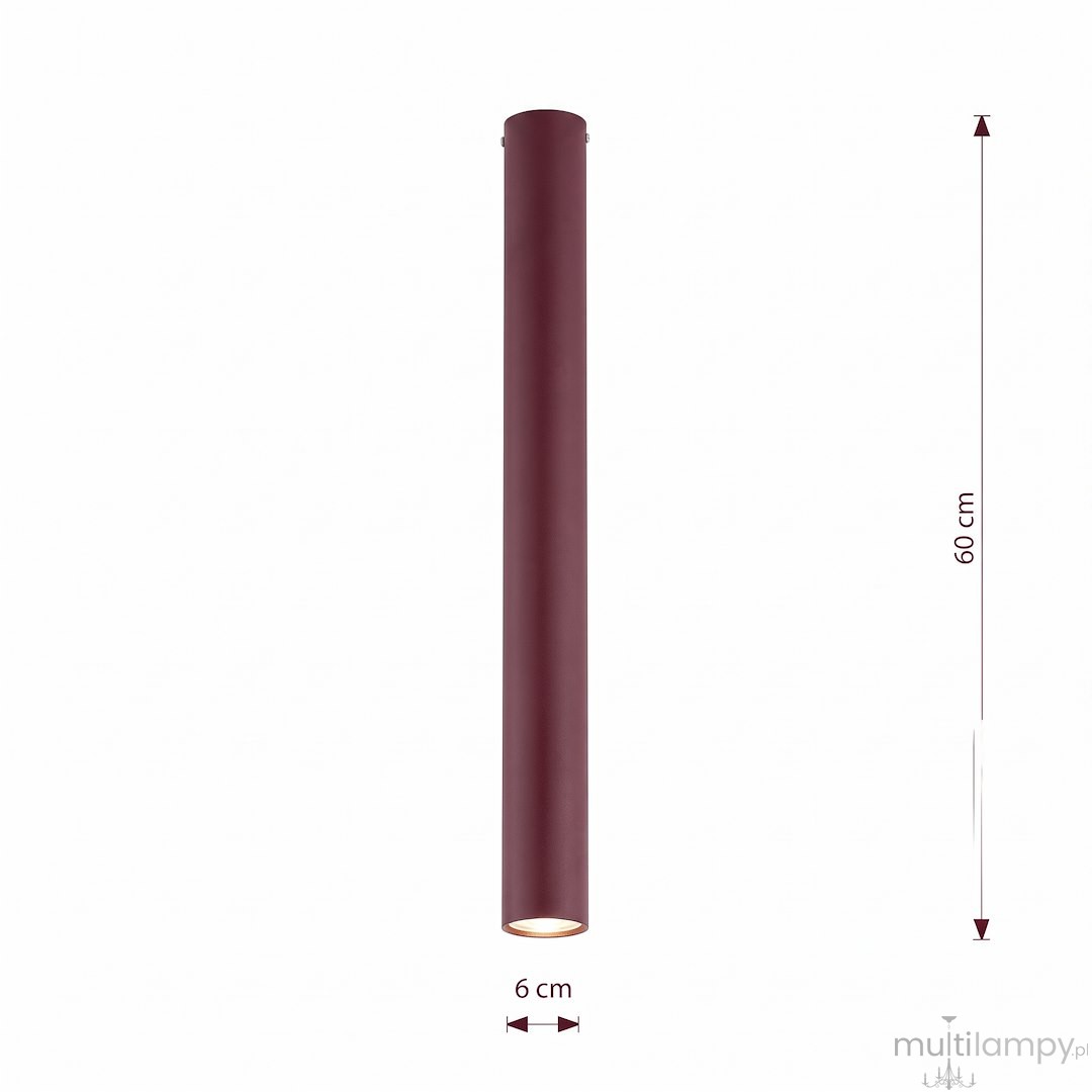 Tecno XL lampa sufitowa 1xGU10 burgund 1818/1XL