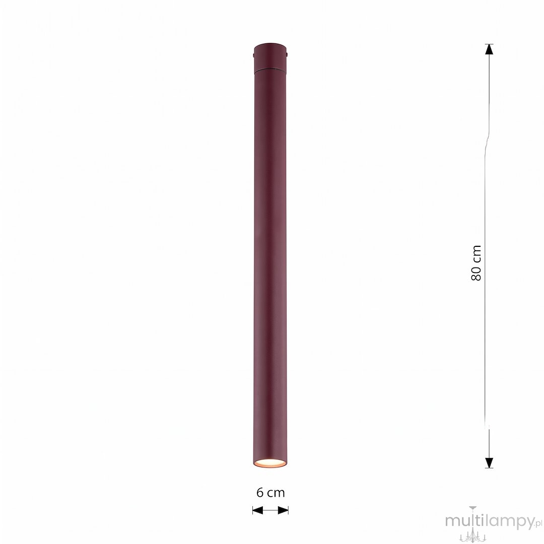 Tecno XXL lampa sufitowa 1xGU10 burgund 1818/1XXL