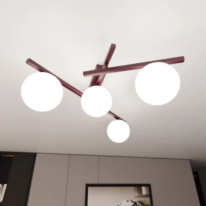 Smart lampa sufitowa 4xE14 burgund/biały 1795/4