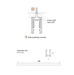 Szyna magnetyczna Micro Magnetic natynkowa 200 cm czarna