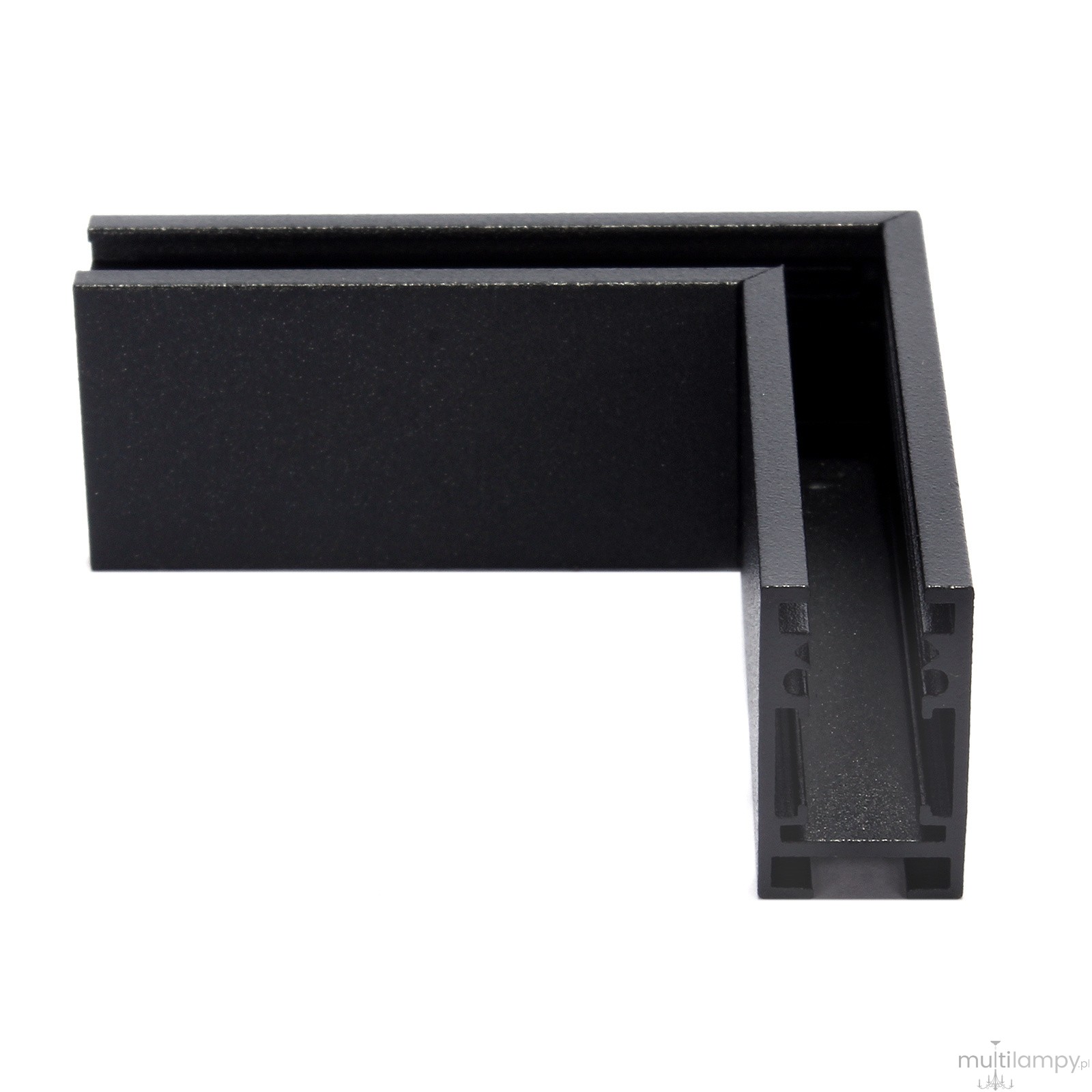 Łącznik kątowy do szyn magnetycznych natynkowych Micro Magnetic czarny
