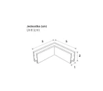 Łącznik kątowy do szyn magnetycznych natynkowych Micro Magnetic czarny