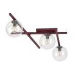 Smart lampa sufitowa 3xE14 burgund/transparentny 1796/3