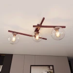 Smart lampa sufitowa 3xE14 burgund/transparentny 1796/3