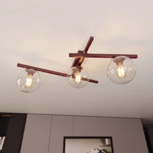 Smart lampa sufitowa 3xE14 burgund/transparentny 1796/3