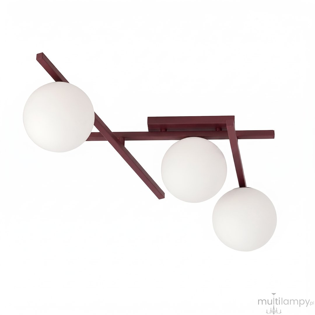 mart lampa sufitowa 3xE14 burgund/biały 1795/3