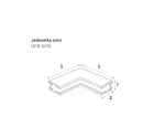 Łącznik kątowy sufit-ściana do szyn magnetycznych natynkowych Micro Magnetic czarny