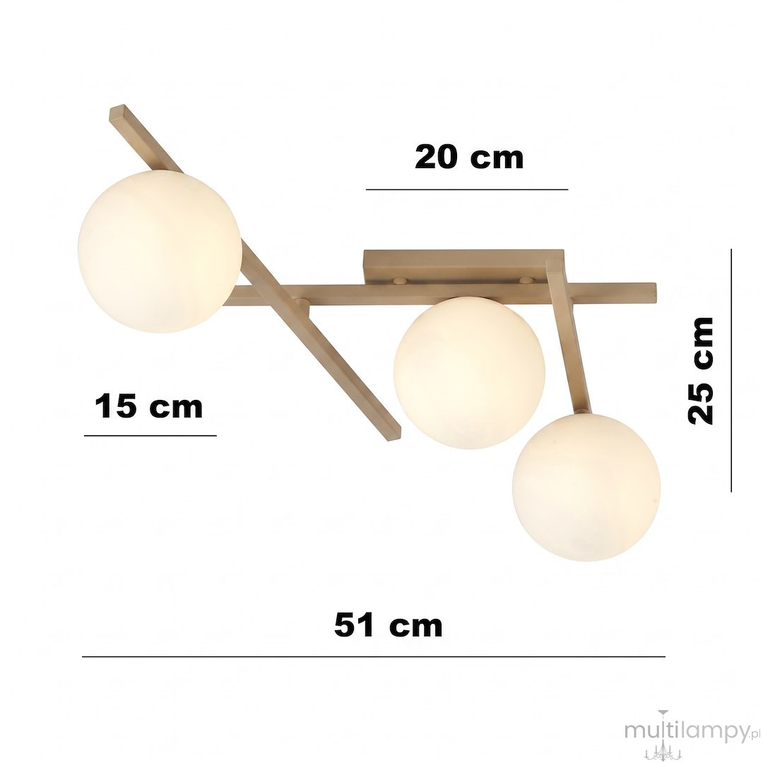 Smart lampa sufitowa 3xE14 mokka/biały 1793/3